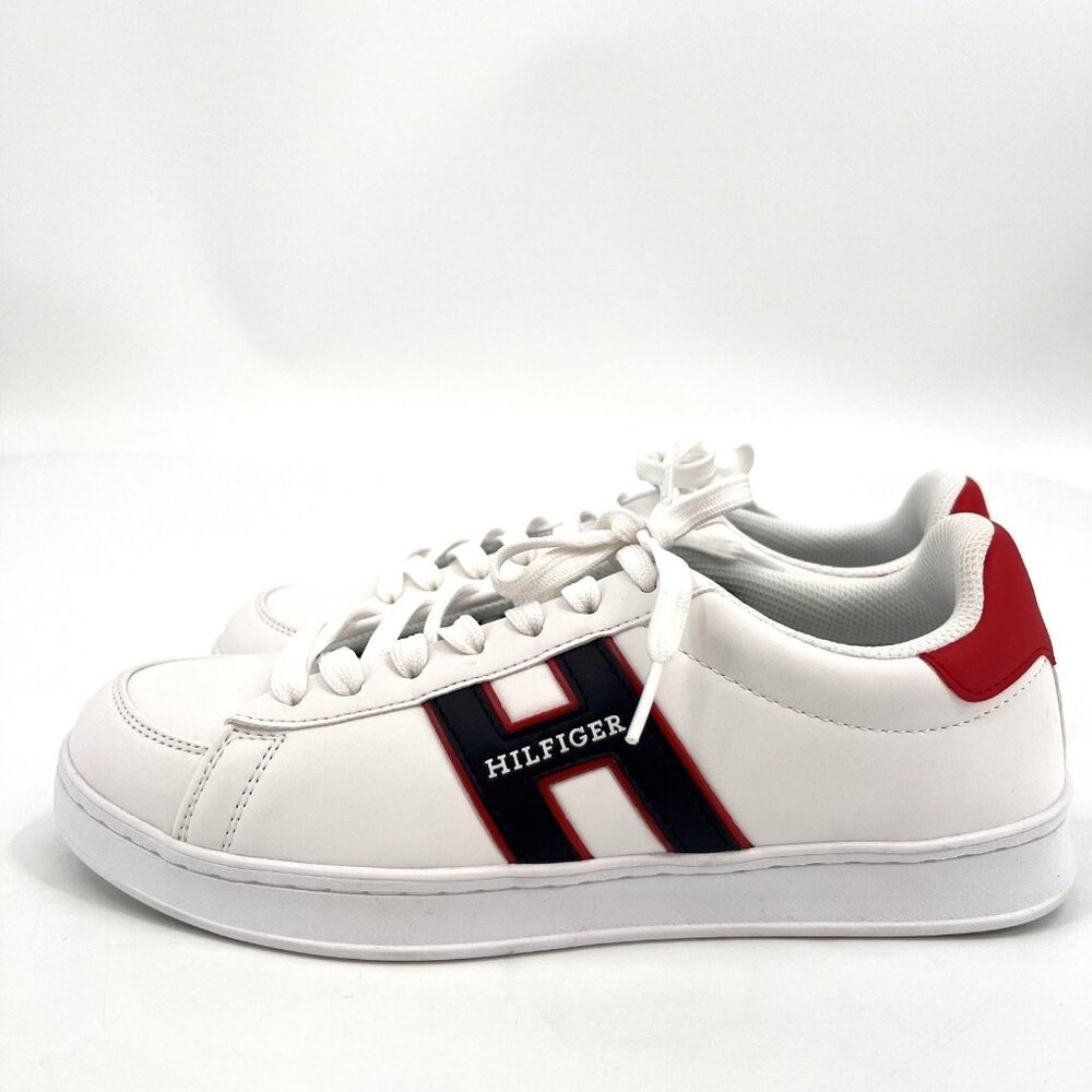 Tommy Hilfiger Jolix Sneakers White Mens Size 9M Synthetic Round Toe Lace Up - Picture 3 of 14